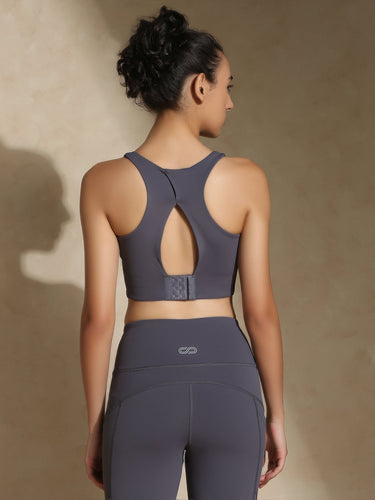 Shop-High Impact Action Bra With Clasp Slate Grey