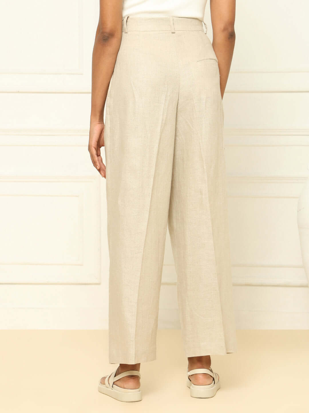 Shop-Linen Trousers Beige