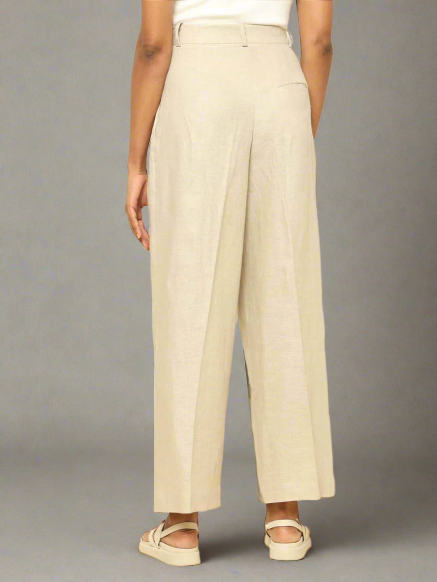 Shop-Linen Trousers Beige