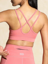Shop-Yoga Strap Back Bra Peony Pink