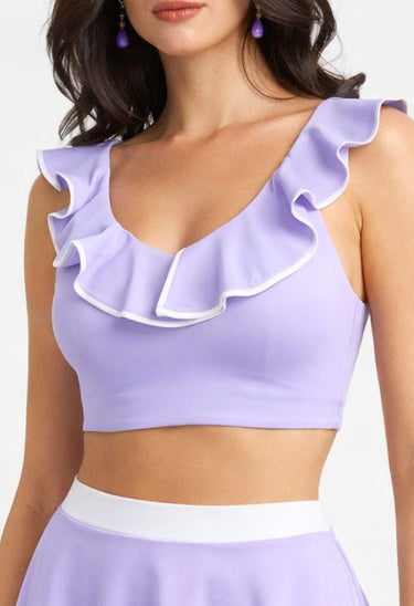 Lavender Ruffle Swimsuit