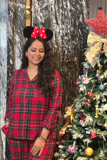 Flannel Pajama Set In Christmas Check