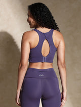 Women's purple cadet ath-runner zip neck and aura leggings - Premium winter fitness gift for her