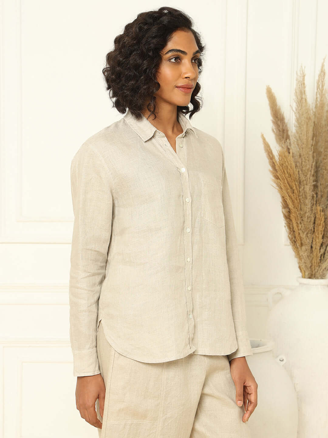 Shop-Linen Shirt Beige