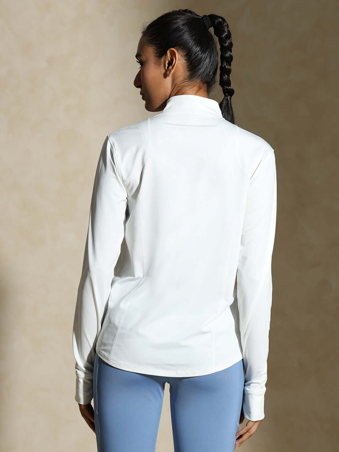 Shop-Women's Ath Runner Zip Neck White