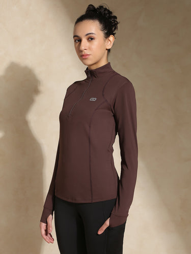 Shop-Women's Ath Runner Zip Neck Java
