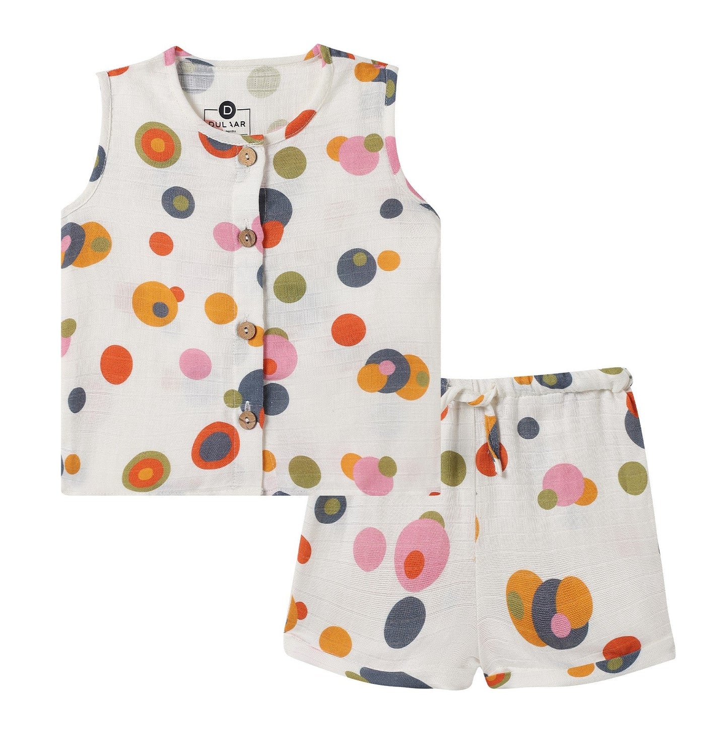 Organic Muslin Vest & Shorts Set
