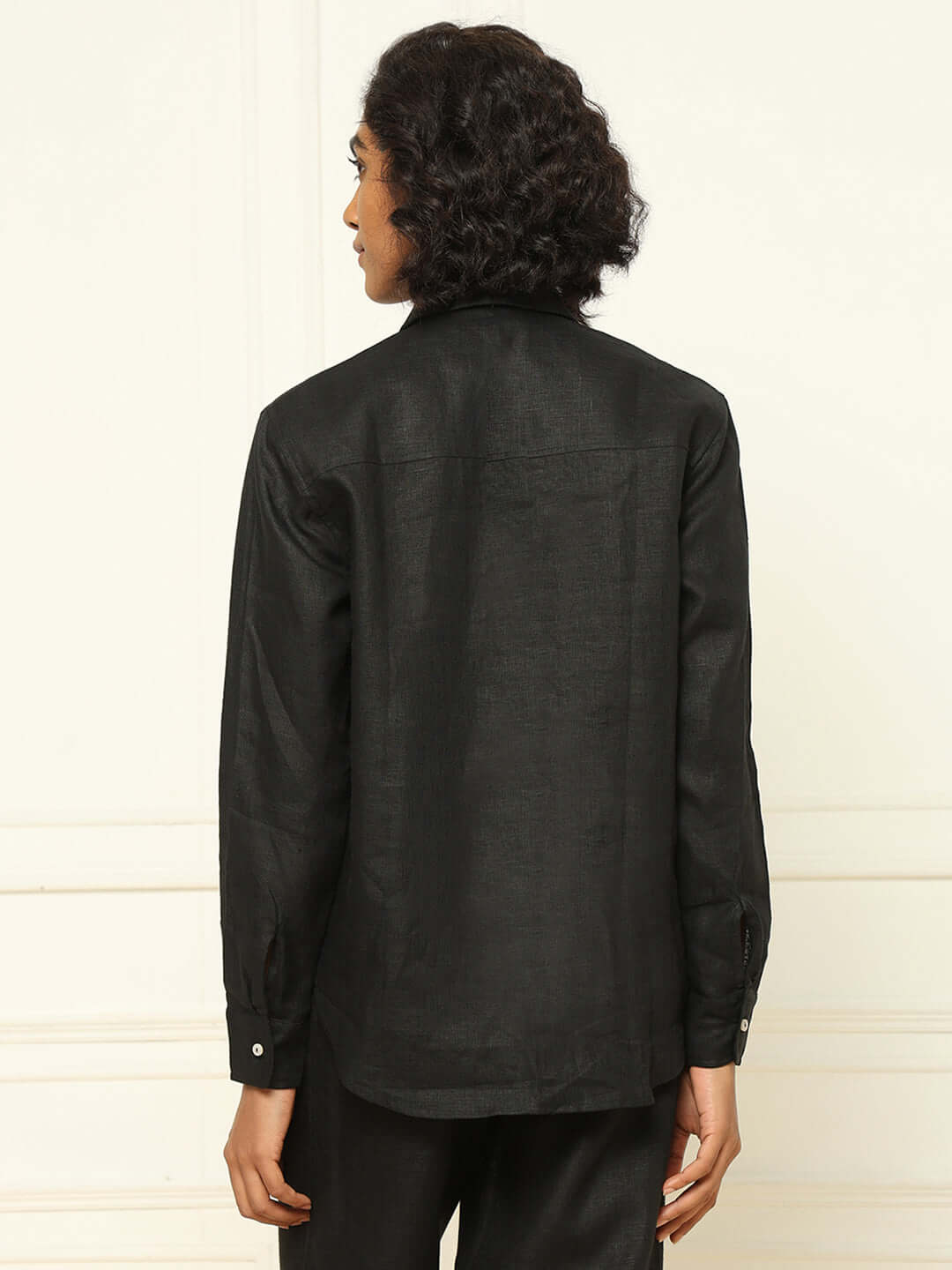 Shop-Linen Shirt Black