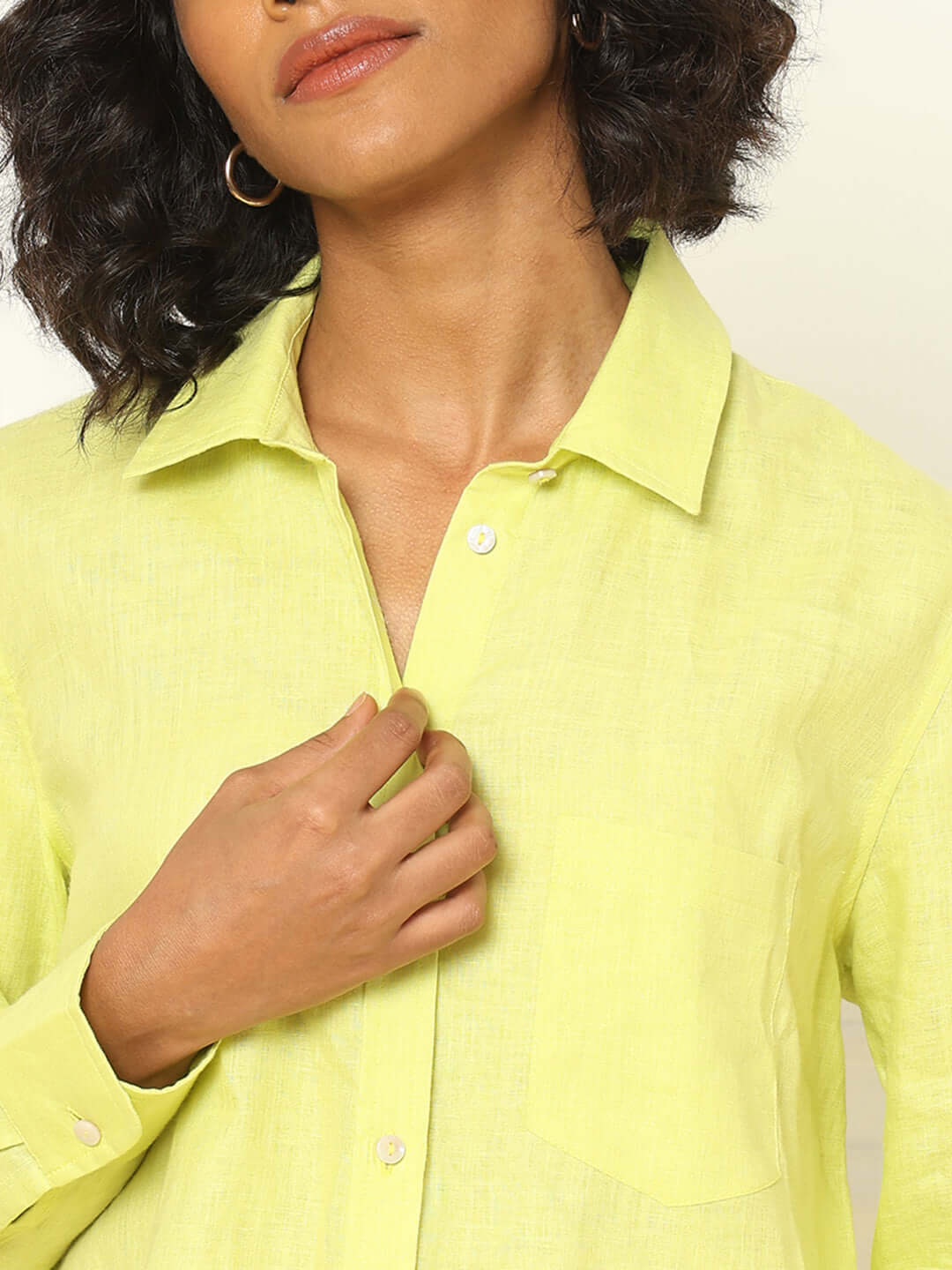 Shop-Linen Shirt Lime