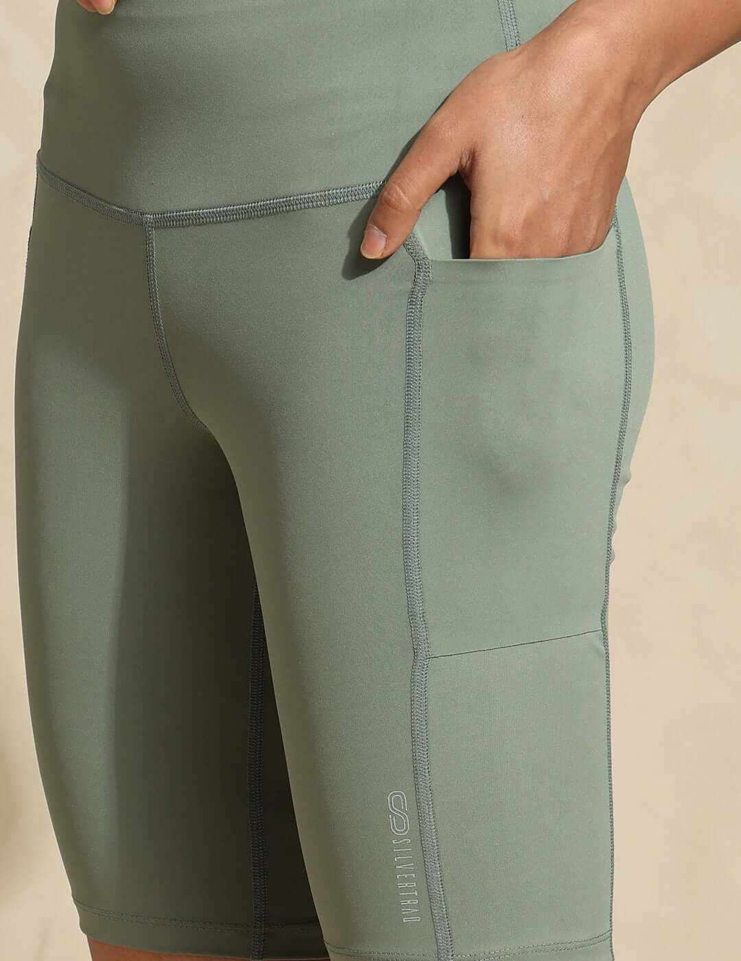 Shop-Aura Cycling Shorts Light Sage