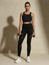 Shop-Silvertraq Mesh Cross Leggings Black