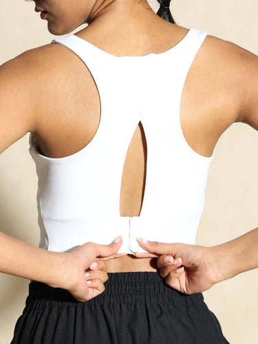 Shop-High Impact Action Bra With Clasp White