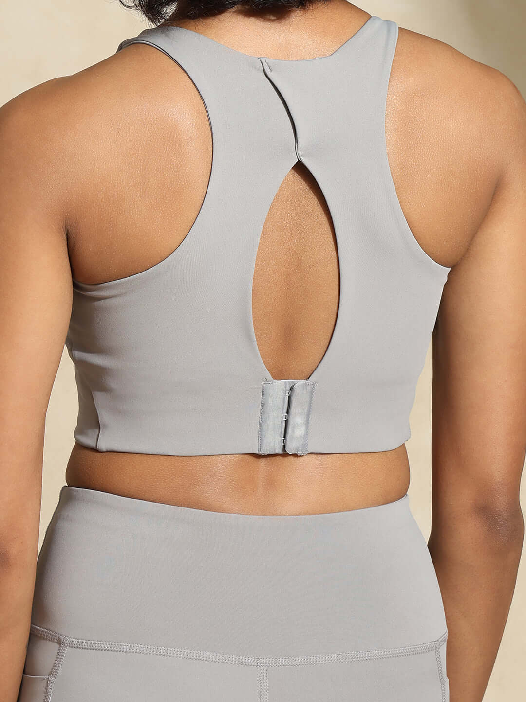 Shop-High Impact Action Bra With Clasp Cloud Grey