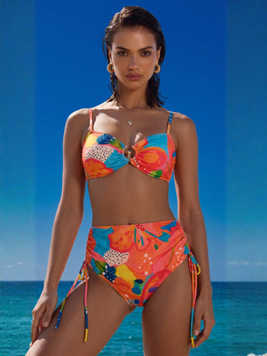 Pina Colada U-Hardware Side Tie Bikini Set