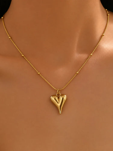 Chunky Gold Heart Necklace