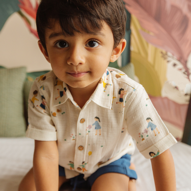 Organic Muslin Shirt & Shorts Set