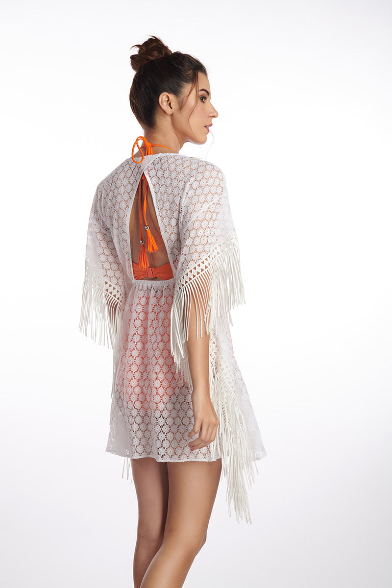 SHELL CROCHET FRINGE KAFTAAN