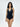 Halter Neck Black Ruched Swimsuit