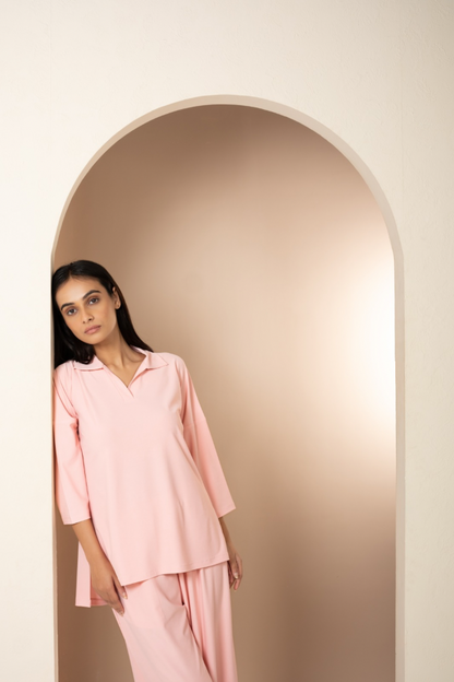 Rosé Flow – Hosiery Co-Ord Set