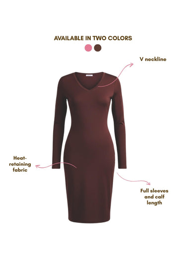 Heat Sync Thermal Midi Dress