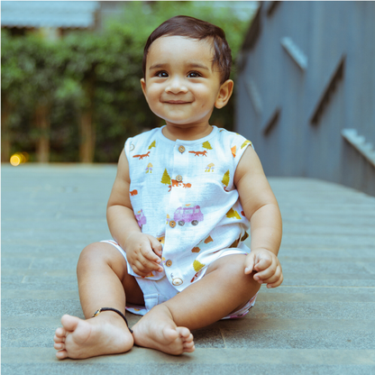 Organic Muslin Vest & Shorts Set