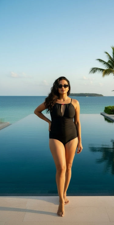 Black – Signature Slit Swimsuit