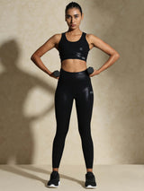 Shop-Ath Track Gloss Leggings Shiny Black