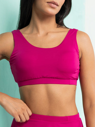 Magenta Charm Swim Skirt Set