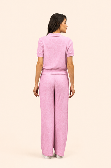 Candy Floss Ottoman Cropped Polo