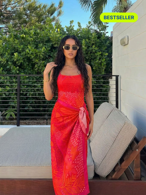 Sangria Classic Monokini & Sarong Set