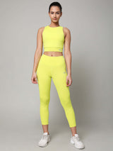 Shop-Padded Cross Back Lime Crop Top