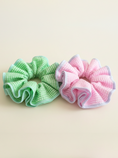 Gingham Oversized Cotton Scrunchie (Pack of 2)