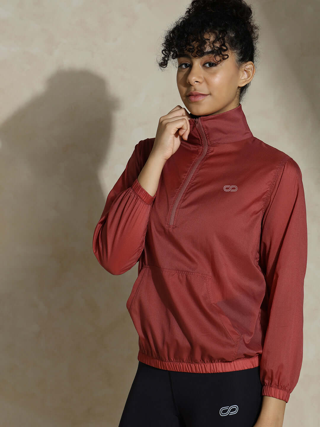 Shop-TraqLite Half Zip Performance Jacket Marsala