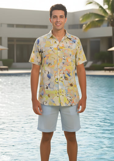 Men Beach Shirt-Breeze Through in Bold Prints