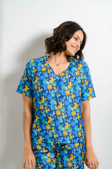 Cactus Print Shorts Set