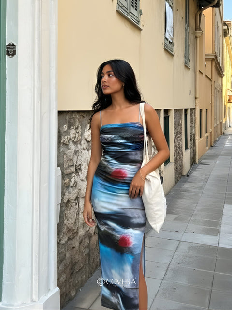 Multicolour Beach Printed Bodycon Dress