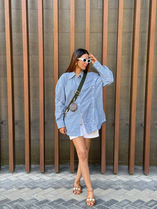 Kelly Bias Back Button Shirt