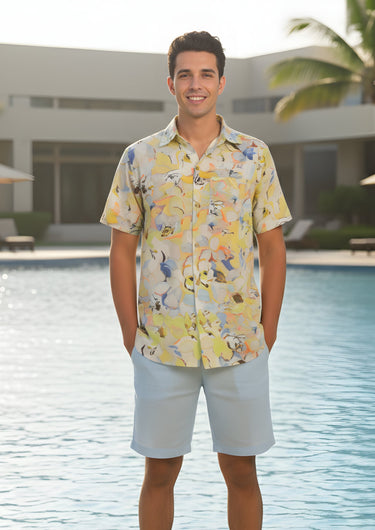 Men Beach Shirt-Breeze Through in Bold Prints