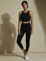 Shop-Padded Cross Back Crop Top Black