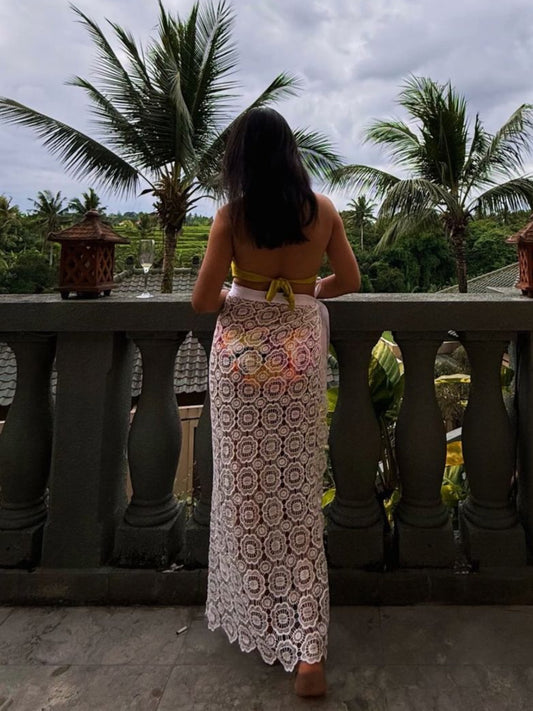 White crochet sarong