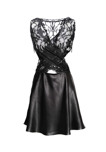 Moonlit Lace – Satin Nighty & Robe Set