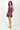 Crimson Cascade – Skater Swimsuit