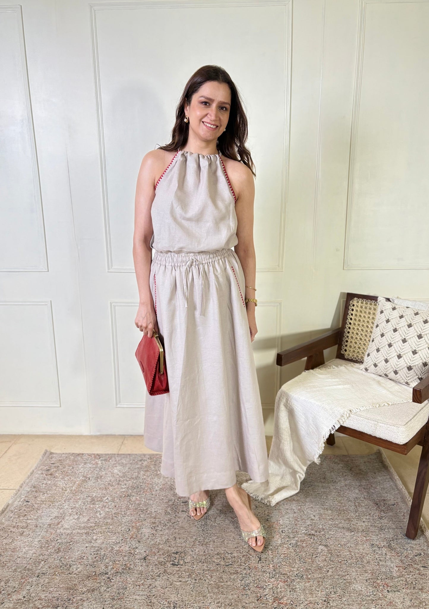 Verve Maxi Skirt Halter Set