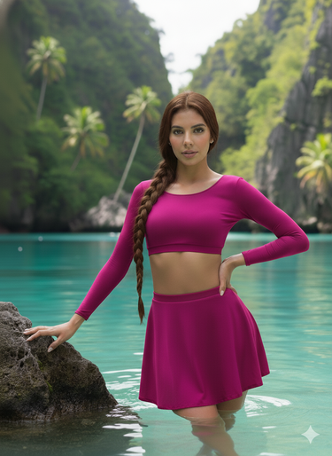 Muse Skirt & Crop Top Swim Set