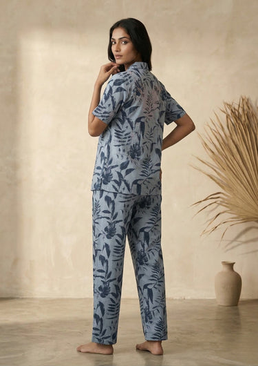 Midnight Botanica Printed Night Suit