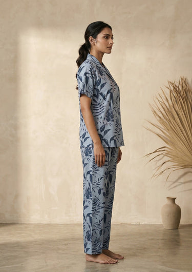 Midnight Botanica Printed Night Suit