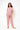 Red Striped Cotton Night Suit with Embroidery Detail