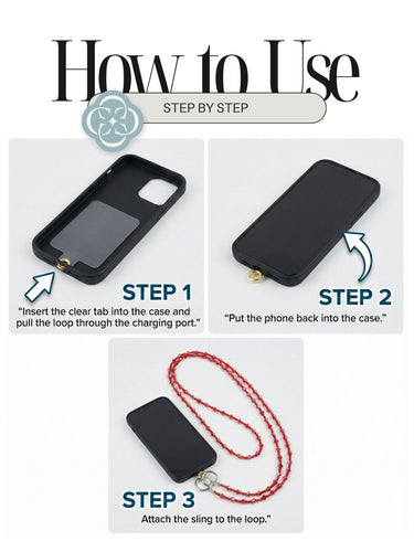 Grey Crystals Crossbody Phone Sling