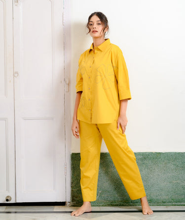 Bold Bloom – Embroidered Co-ord Set