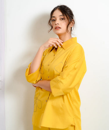 Bold Bloom – Embroidered Co-ord Set